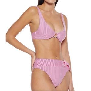 NEW ONIA FUCHSIA STRIPED BIKINI Set